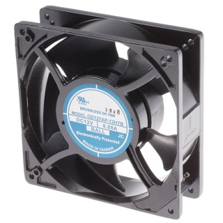 RS PRO Brushless DC Axial Fan, 12V DC, 237.9 m³/h Air Flow, 11.88 W Power, 880 mA Max Current, 127 mm Square Frame 619-6624