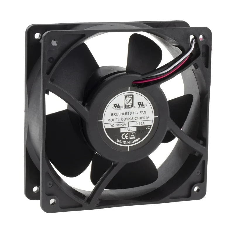RS PRO Axial Fan 24V dc 7W 178.4 m³/h 320 mA Ball Bearing Square Frame 120mm 619-6567