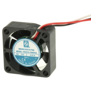 RS PRO Axial Fan 12V DC 840mW 4.6 m³/h 31dB Noise Level 12000 RPM Ball Bearing 25x25x10 mm 619-6769