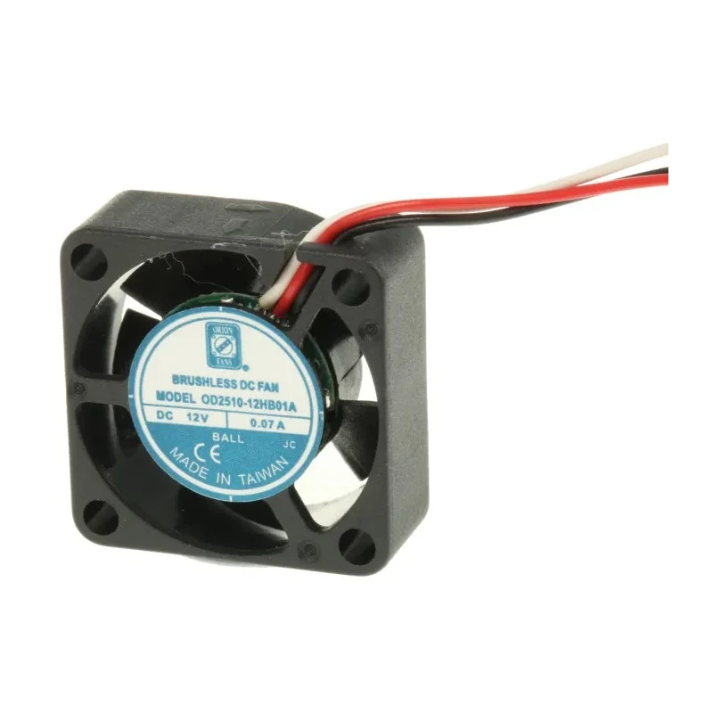 RS PRO Axial Fan 12V DC 840mW 4.6 m³/h 31dB Noise Level 12000 RPM Ball Bearing 25x25x10 mm 619-6769