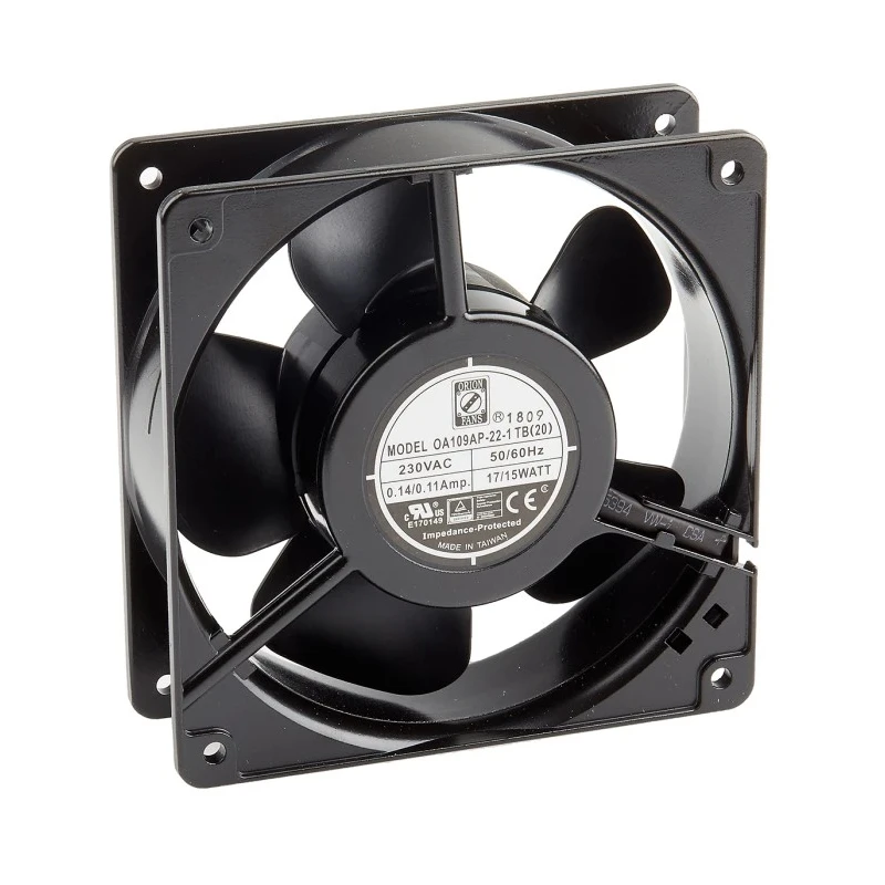 RS PRO Axial Fan 230V AC 15W 186.9m³/h Airflow 3000rpm Ball Bearing Square Frame 120mm x 120mm x 38mm 619-6826