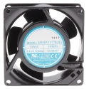 RS PRO AC Dual Bearing Axial Fan 115V AC, 51 m³/h Air Flow, 9 W, 120 mA Max, IP44, 80 mm Square Frame IP44
