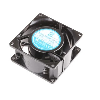 RS PRO AC Dual Ball Bearing Axial Fan 80 mm Frame Size 115V AC 9W 51 m³/h Airflow IP44 Rated IP44