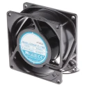 RS PRO AC Dual Ball Bearing 80 mm Square Frame Axial Fan, 115V AC, 9 W Power, 51 m³/h Air Flow, IP44 Rated IP44