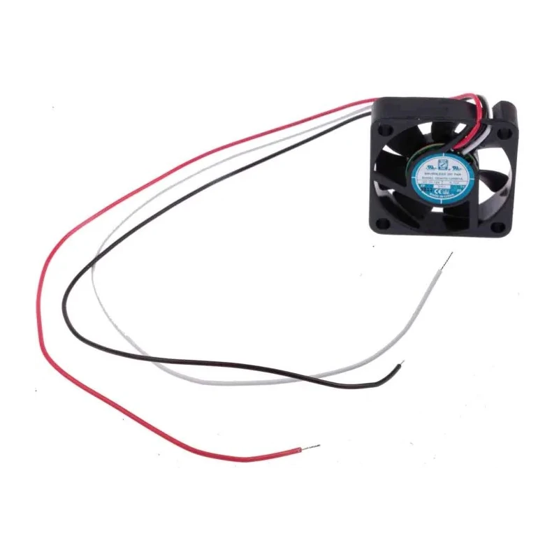 RS PRO Axial Fan, 12V DC, 11.9 m³/h Airflow, 1.2 W Power, 100 mA Max Current, Rated, 40 mm Frame, Square Frame, Ball IP44
