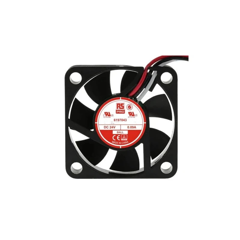 RS PRO Ball Bearing Axial Fan, 24V DC, 11.9 m³/h Air Flow, 2.16W Power, 6000 RPM, IP44, 40mm x 40mm x 10mm IP44