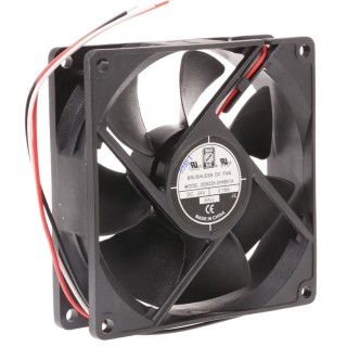 RS PRO Axial Fan, 24V DC, 90 m³/h Airflow, 3.6 W Power, 140 mA Max Current, Square Frame 92.5 x 92.5 x 25 mm 619-7194