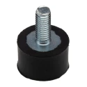 RS PRO Cylindrical M5 Anti-Vibration Mount Male Buffer Foot with 25.6 kg Compression Load, 16 mm OD, 10 mm Height 126-4937