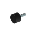 RS PRO Cylindrical M6 Anti-Vibration Mount Male Buffer Foot with 28.2 kg Compression, 20 mm Outside Diameter, 13 mm 126-4943