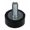 RS PRO Cylindrical M6 Anti-Vibration Mount Male Buffer Foot 50 kg Compression 20 mm OD 8 mm H 126-4941