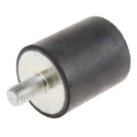 RS PRO Anti-Vibration Mount Male Buffer Foot M8 Thread 48 kg Compression Load 30 mm OD, 35 mm Height 126-4967