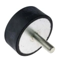 RS PRO Cylindrical M12 Anti-Vibration Mount Male Buffer Foot 534.6 kg Compression Load 75 mm OD 30 mm Height 126-5938