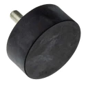 RS PRO Cylindrical M12 Anti-Vibration Mount Male Buffer Foot 534.6 kg Compression Load 75 mm OD 30 mm Height 126-5938