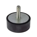 RS PRO Cylindrical M12 Anti-Vibration Mount Male Buffer Foot 534.6 kg Compression Load 75 mm OD 30 mm Height 126-5938