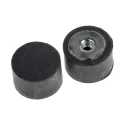 FIBET Cylindrical M4 Anti-Vibration Mount Female Buffer Foot 15 kg Compression 16 mm OD 10 mm H 126-5946