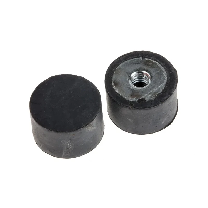 FIBET Cylindrical M4 Anti-Vibration Mount Female Buffer Foot 15 kg Compression 16 mm OD 10 mm H 126-5946