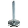 RS PRO Adjustable Foot M14 Thread Size 63 mm Base Diameter Zinc Plated Steel 1800 kg Static Load Capacity 5 ° Tilt 126-6372