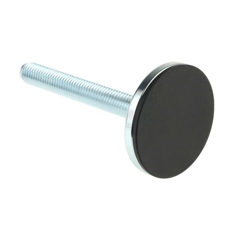 RS PRO Adjustable Foot M14 Thread Size 63 mm Base Diameter Zinc Plated Steel 1800 kg Static Load Capacity 5 ° Tilt 126-6372