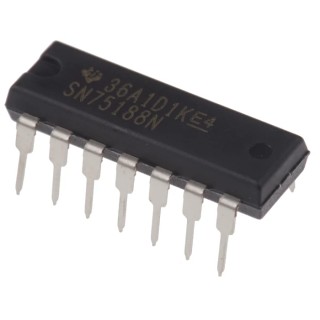 Texas Instruments 4-Channel Differential Non-Inverting Line Transmitter, 14-Pin PDIP SN75188N