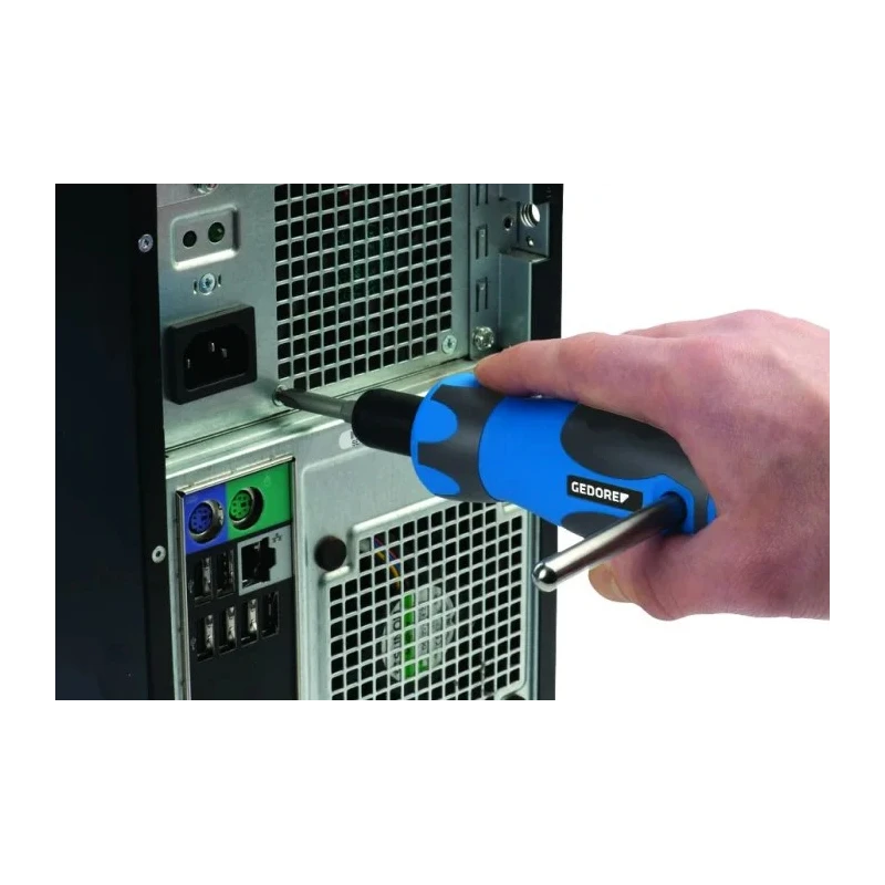 Gedore Pre-Settable Torque Screwdriver 0.2 To 1.5 Nm, 1/4 in Drive, ESD Safe, ±6% Accuracy 3488292