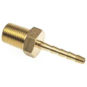 Nito Brass Hose Connector 3.5 mm ID Threaded Male BSP Thread 1/8 in 2660AA4