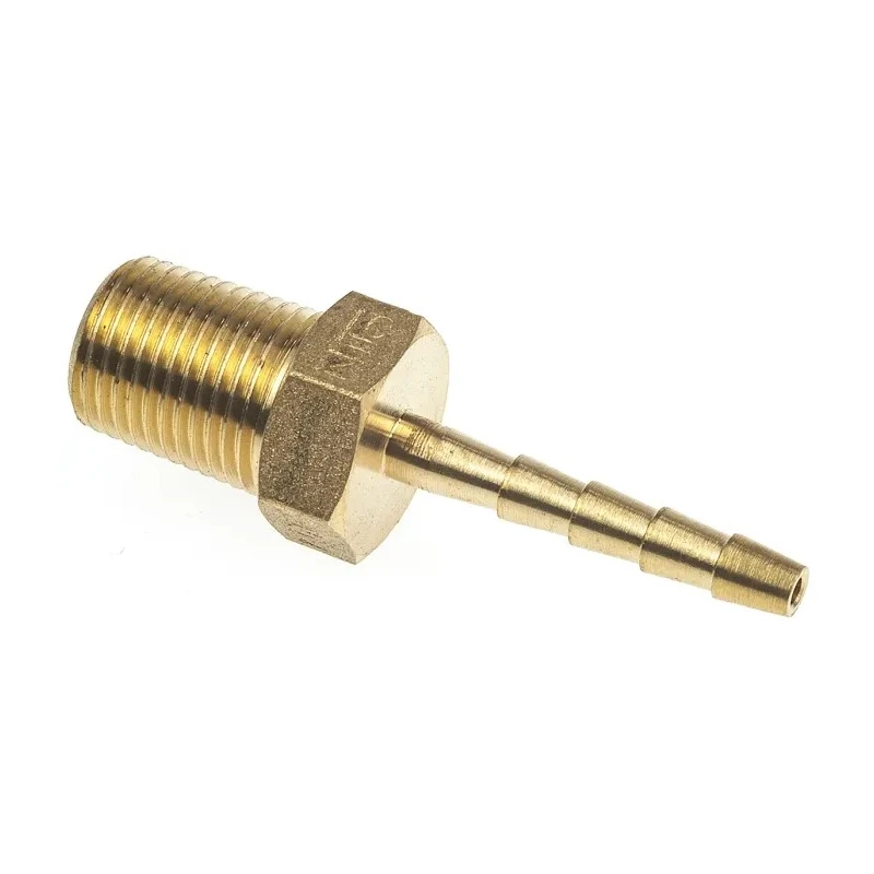 Nito Brass Hose Connector 3.5 mm ID Threaded Male BSP Thread 1/8 in 2660AA4