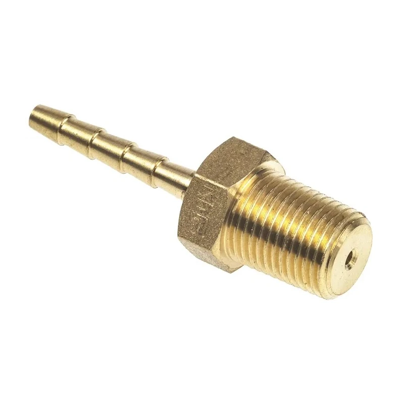 Nito Brass Hose Connector 3.5 mm ID Threaded Male BSP Thread 1/8 in 2660AA4