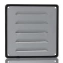 Schneider Electric Grey Steel Vent Grille, Square Face Slat, 160mm Width, 130mm Height NSYCAG130X110LM