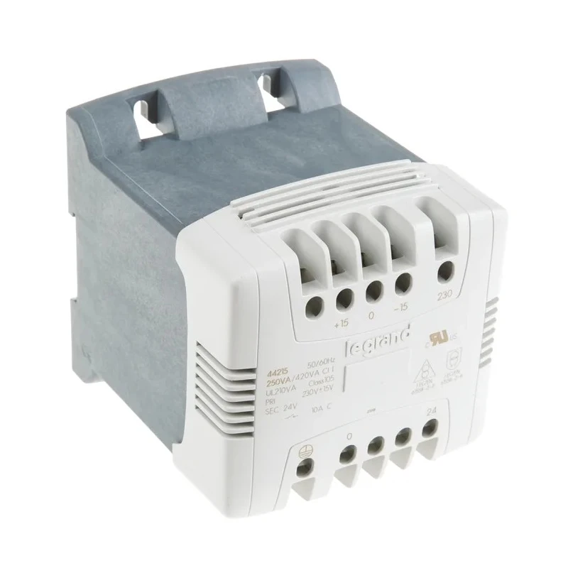 Legrand 250 VA DIN Rail Transformer, 400 V, 460 V Primary, Clip Direct Plate Mount, 50-60 Hz, 64 kg Weight 0 442 15