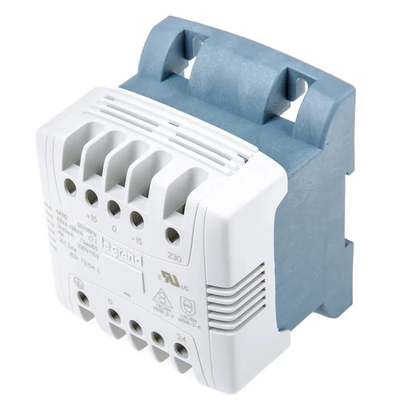 Legrand 63 VA DIN Rail Transformer, 215 V ac, 230 V ac, 245 V ac Primary, 24 V ac Secondary, Direct Clip Mounting 0 442 12