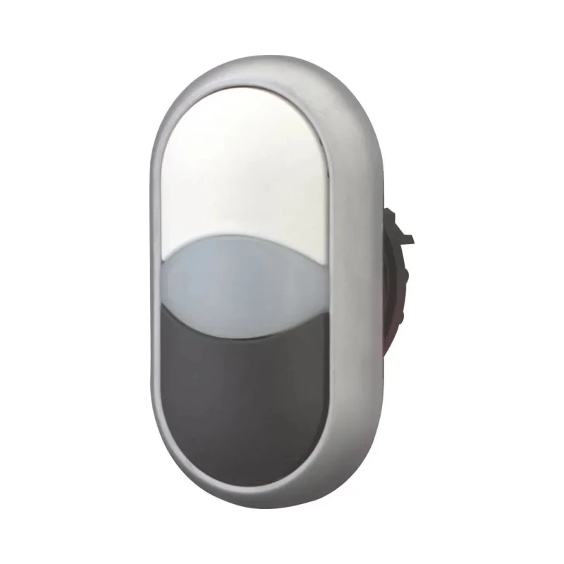 Eaton RMQ Titan M22 Series Black, White Momentary Push Button Head, 22 mm Cutout, IP66 70011286 M22-DDL-WS+M22-A
