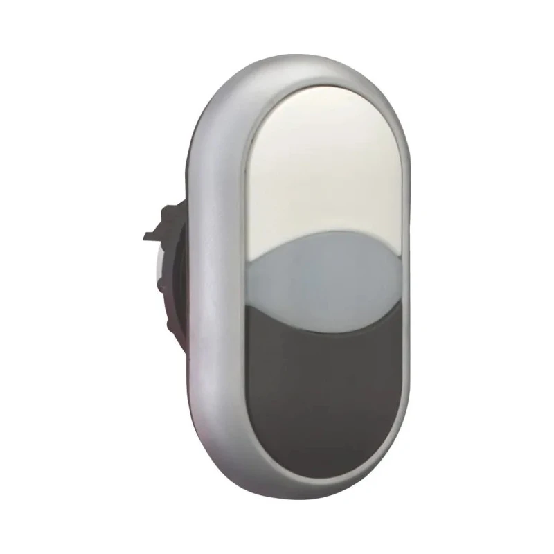 Eaton RMQ Titan M22 Series Black, White Momentary Push Button Head, 22 mm Cutout, IP66 70011286 M22-DDL-WS+M22-A