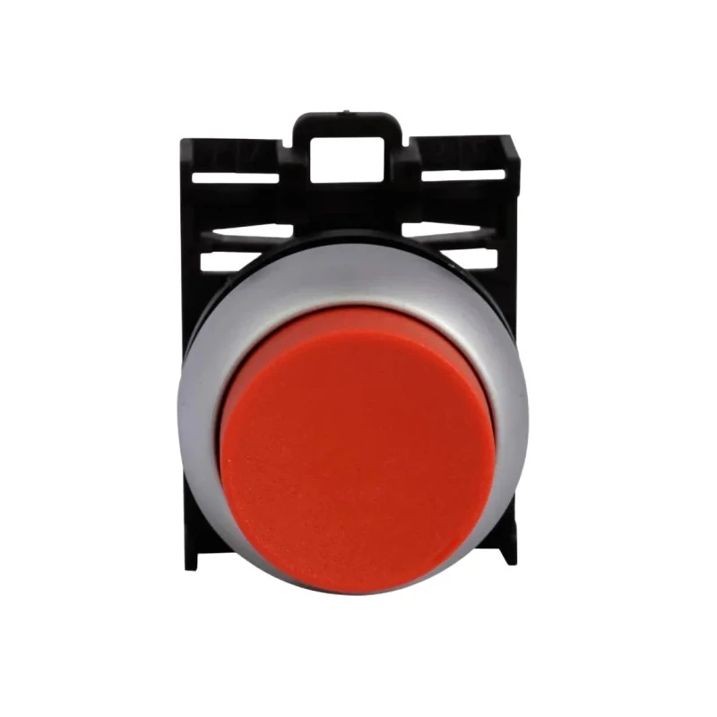 Eaton RMQ Titan M22 Series Red Maintained Push Button Head, 22 mm Cutout, IP69K 78635797 M22-DRH-R+M22-A