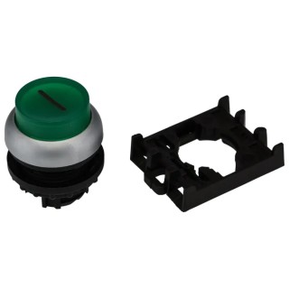 Eaton RMQ Titan M22 Series Green Momentary Push Button Head, 22 mm Cutout, IP69K 70011277 M22-DLH-G-X1+M22-A