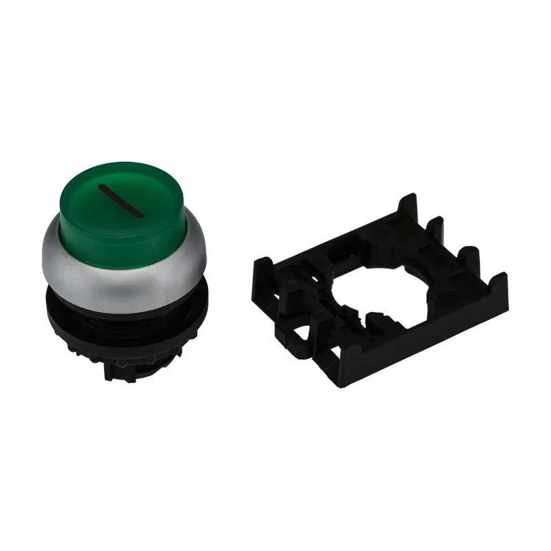 Eaton RMQ Titan M22 Series Green Momentary Push Button Head, 22 mm Cutout, IP69K 70011277 M22-DLH-G-X1+M22-A