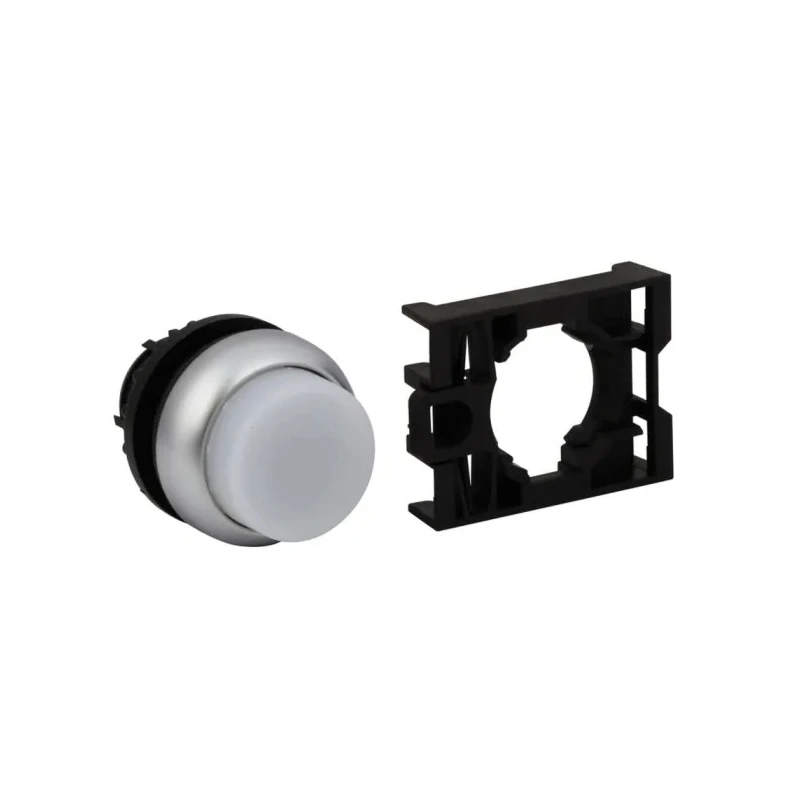 Eaton RMQ Titan M22 Series White Momentary Push Button Head, 22 mm Cutout, IP69K 78635811 M22-DLH-W+M22-A