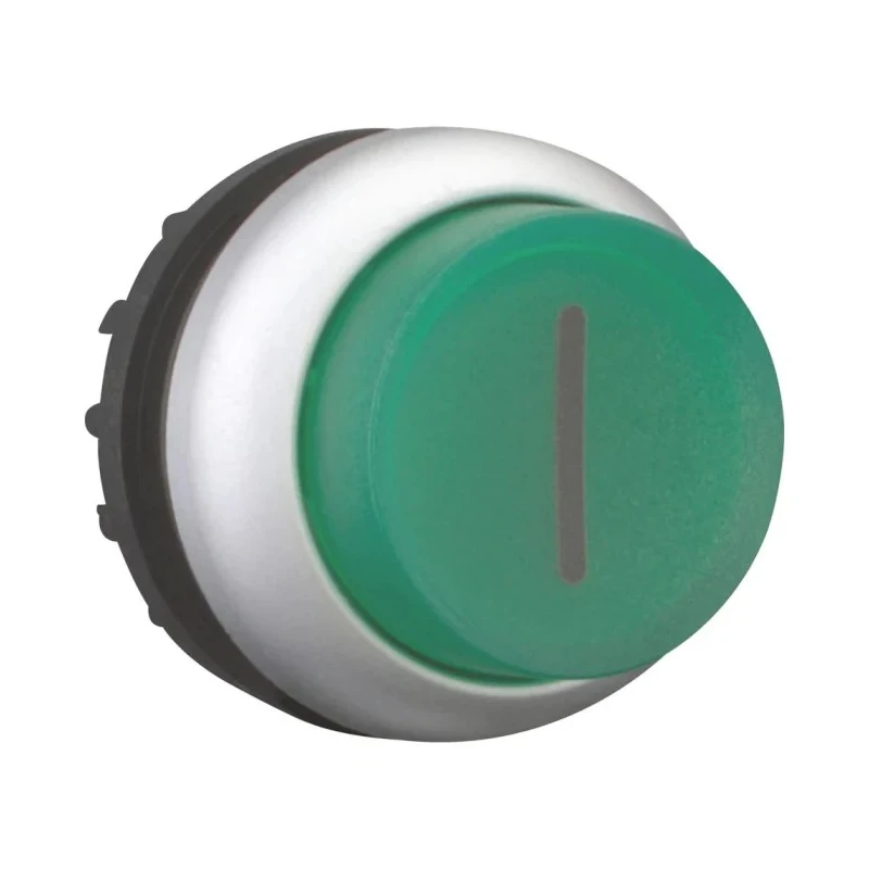 Eaton RMQ Titan M22 Series Green Momentary Push Button Head, 22 mm Cutout, IP69K 70011277 M22-DLH-G-X1+M22-A