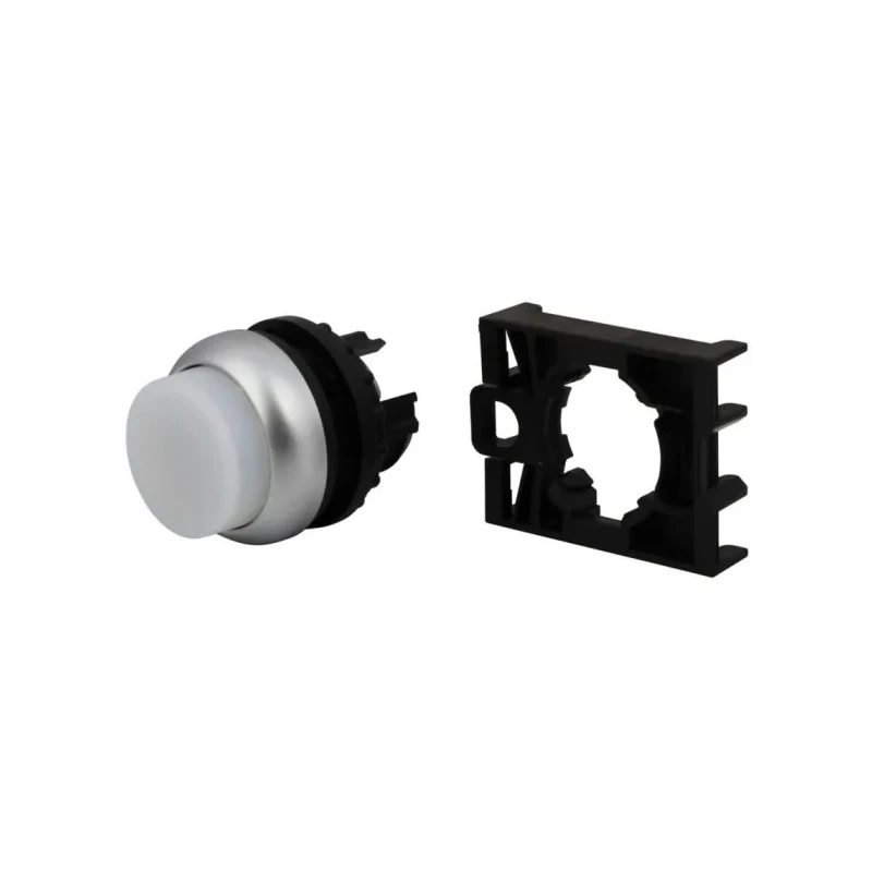 Eaton RMQ Titan M22 Series White Momentary Push Button Head, 22 mm Cutout, IP69K 78635811 M22-DLH-W+M22-A