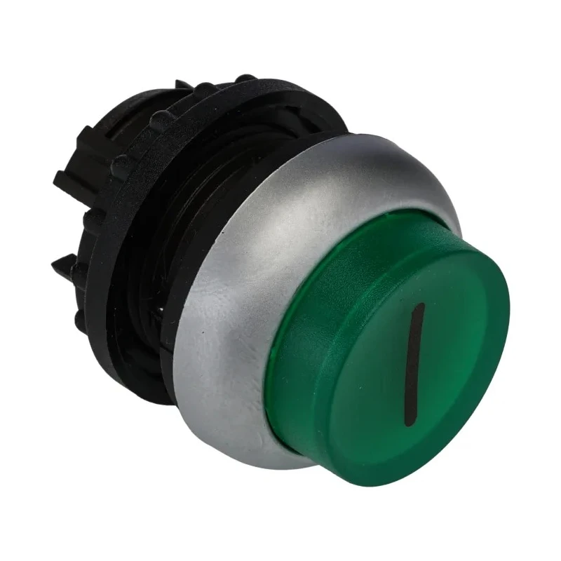 Eaton RMQ Titan M22 Series Green Momentary Push Button Head, 22 mm Cutout, IP69K 70011277 M22-DLH-G-X1+M22-A