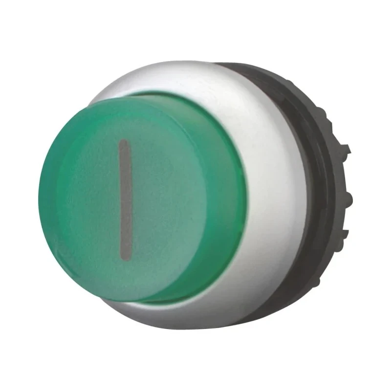 Eaton RMQ Titan M22 Series Green Momentary Push Button Head, 22 mm Cutout, IP69K 70011277 M22-DLH-G-X1+M22-A