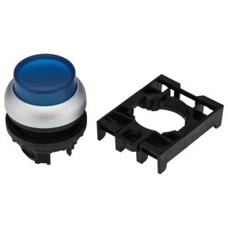 Eaton RMQ Titan M22 Series Blue Round Momentary Push Button Head 22 mm Cutout Diameter IP69K 78635815 M22-DLH-B+M22-A