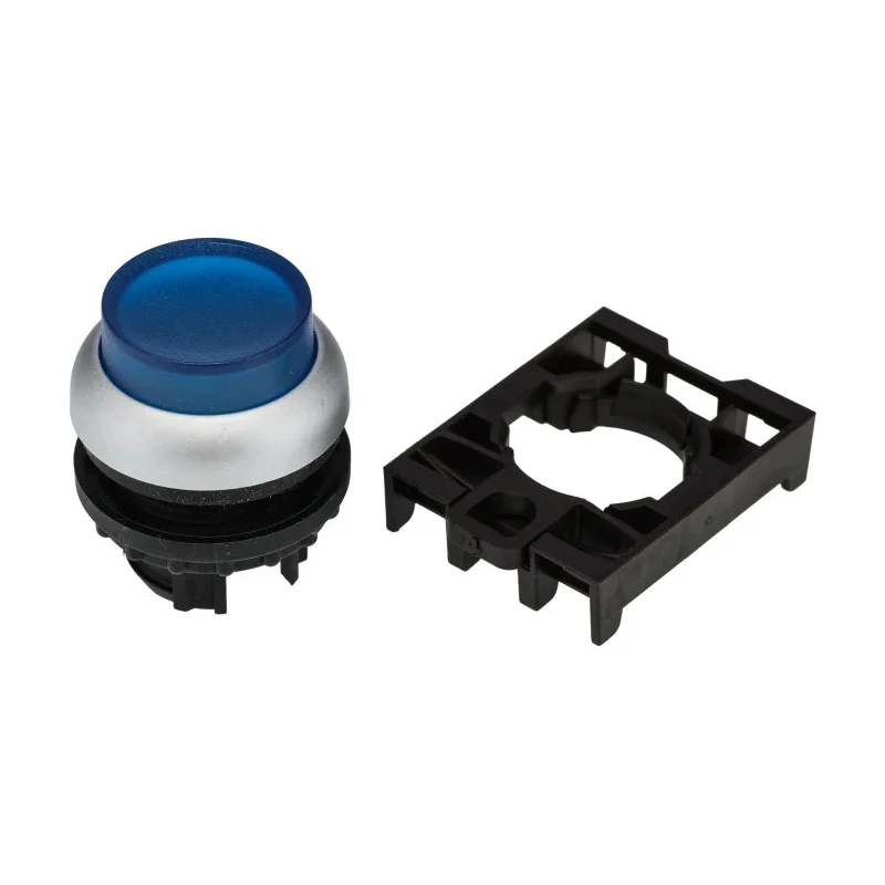 Eaton RMQ Titan M22 Series Blue Round Momentary Push Button Head 22 mm Cutout Diameter IP69K 78635815 M22-DLH-B+M22-A