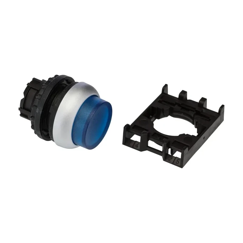 Eaton RMQ Titan M22 Series Blue Round Momentary Push Button Head 22 mm Cutout Diameter IP69K 78635815 M22-DLH-B+M22-A