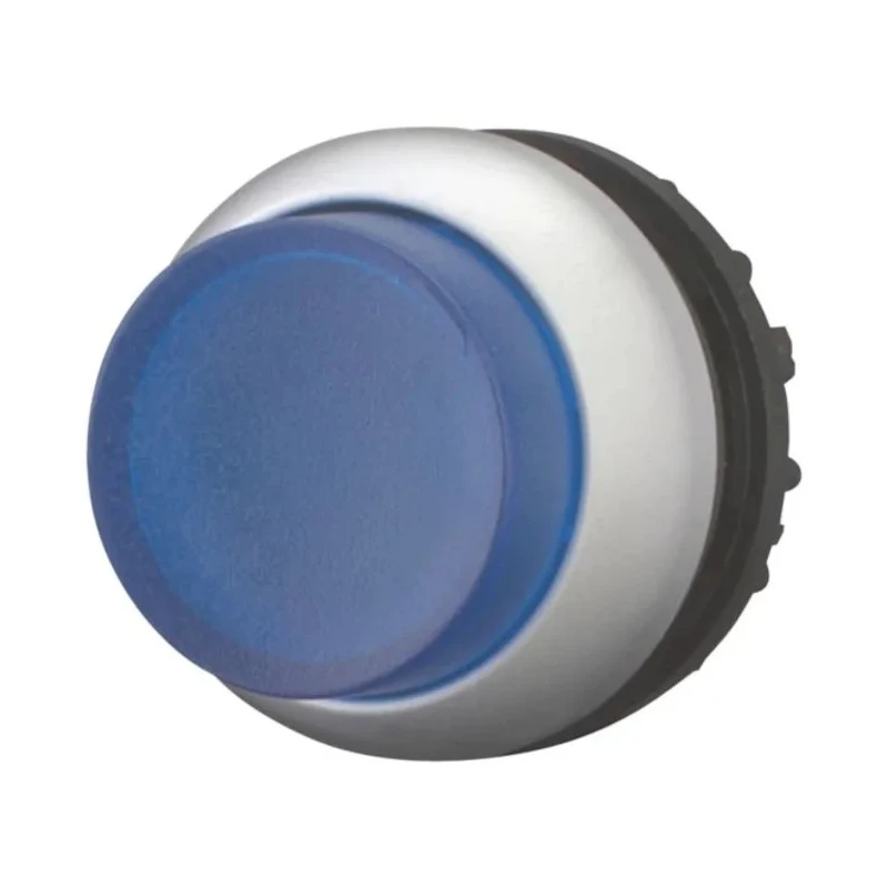 Eaton RMQ Titan M22 Series Blue Round Momentary Push Button Head 22 mm Cutout Diameter IP69K 78635815 M22-DLH-B+M22-A