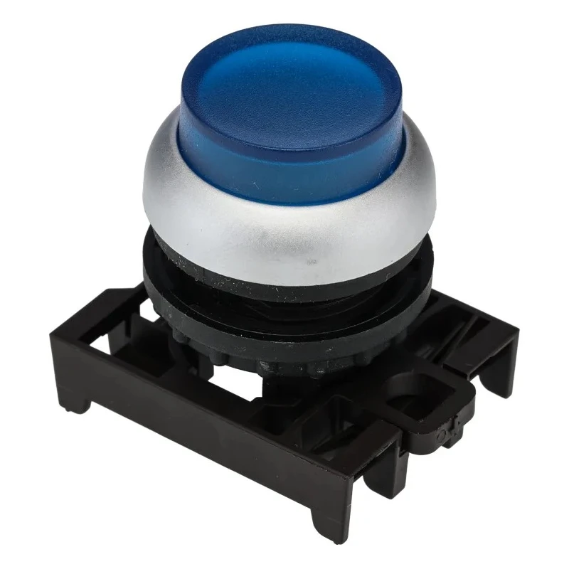 Eaton RMQ Titan M22 Series Blue Round Momentary Push Button Head 22 mm Cutout Diameter IP69K 78635815 M22-DLH-B+M22-A