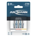 Ansmann Nickel Metal Hydride Rechargeable AA Battery 1.2 V 2.7 Ah Pack of 4 5030842