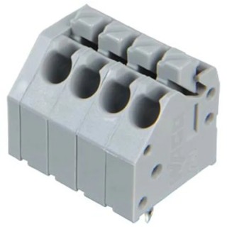 WAGO 250 Series 4-Pole PCB Terminal Block Female Push-in 630V 10A 0.2-1.5mm² Copper Alloy Contact 250-204