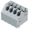 WAGO 250 Series 4-Pole PCB Terminal Block Female Push-in 630V 10A 0.2-1.5mm² Copper Alloy Contact 250-204