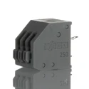WAGO 250 Series 3-Pole PCB Terminal Block Female Solder Pin, 320V, 4A/5A, Grey, 2.5mm Pitch 250-403