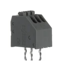WAGO 250 Series 3-Pole PCB Terminal Block Female Solder Pin, 320V, 4A/5A, Grey, 2.5mm Pitch 250-403